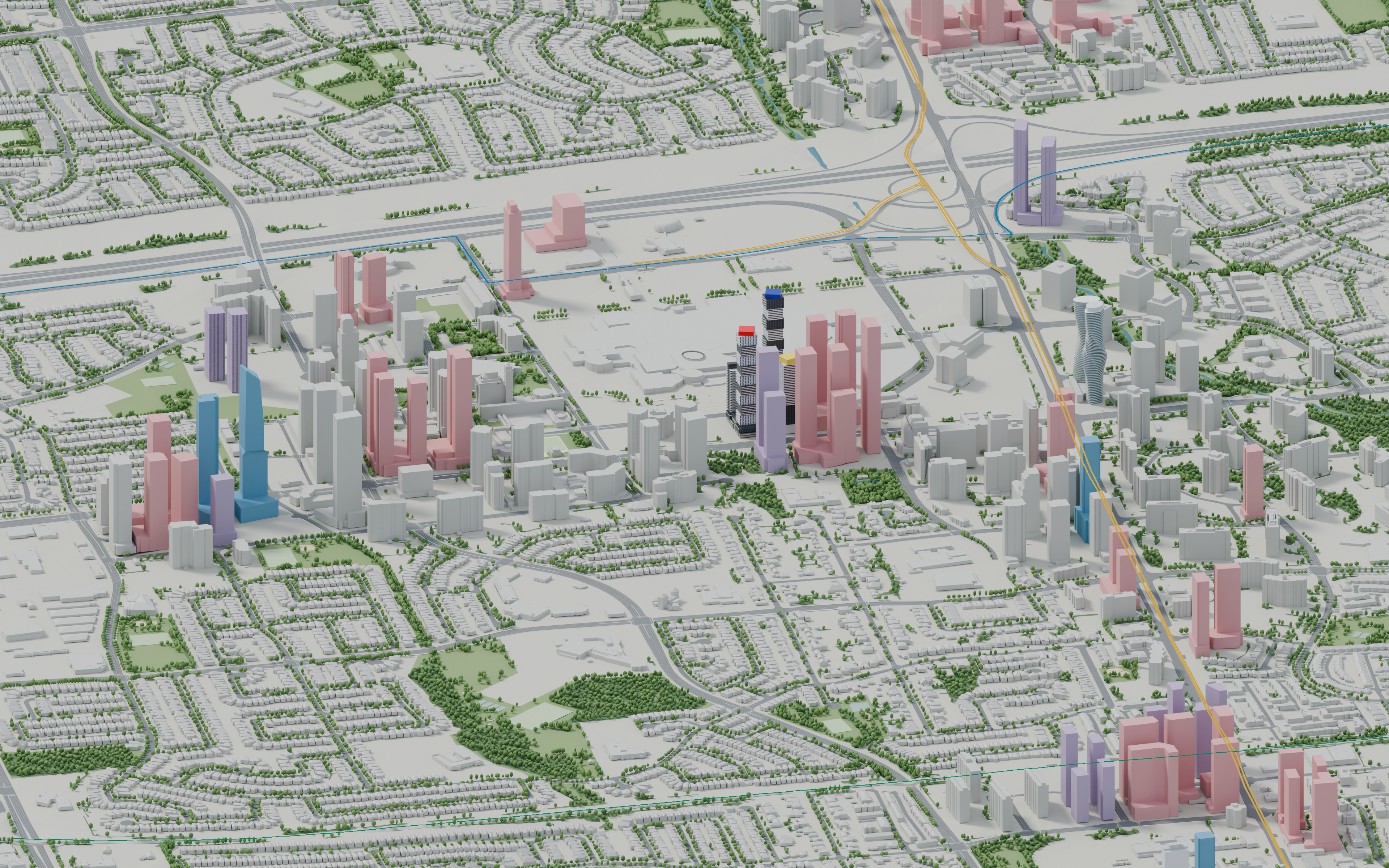 Downtown retained development scenario
