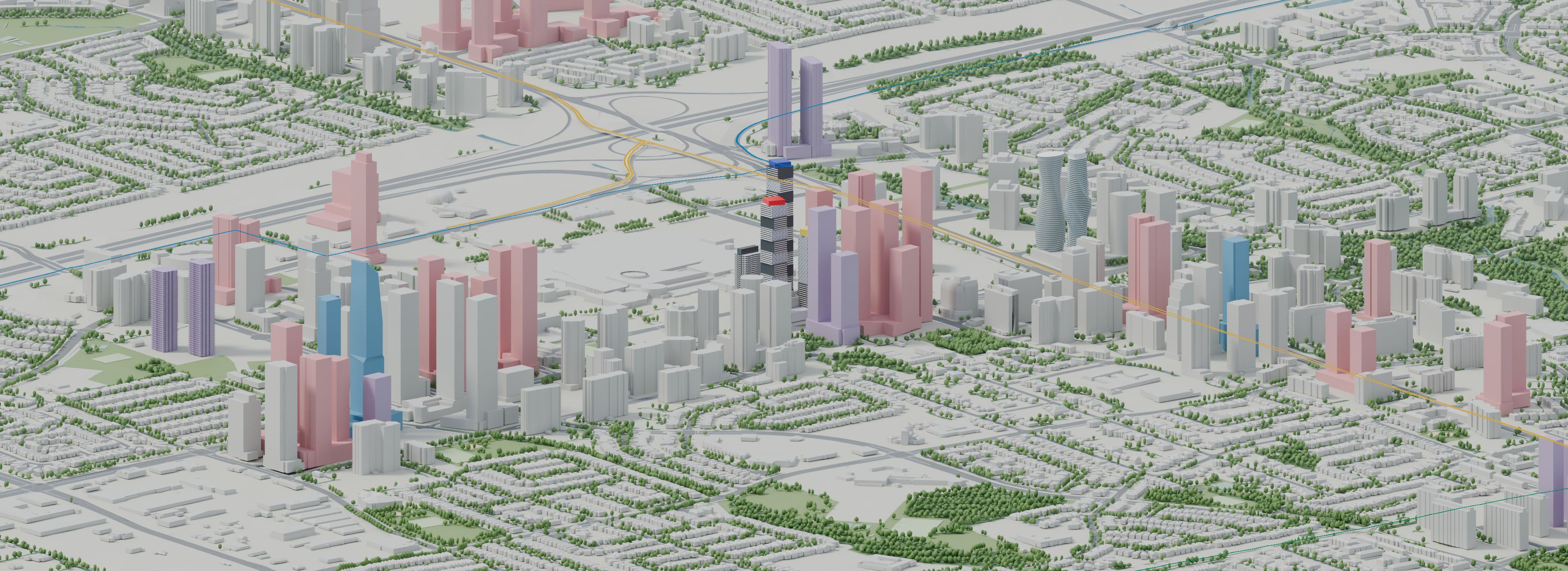 Downtown retained development panorama